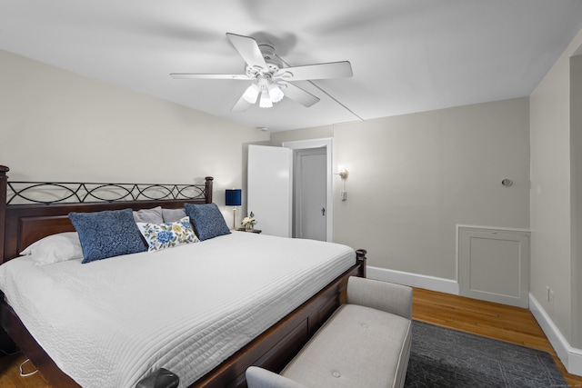 51 Carmel St, Hamden, CT 06518 - bedroom with wood finished floors and a ceiling fan