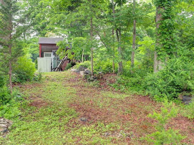 291 Cossaduck Hill Rd, North Stonington, CT 06359 - view of yard featuring a storage unit