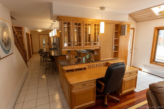 328 Old Marlborough Tpke, Portland, CT 06480 - office featuring light tile patterned flooring and vaulted ceiling