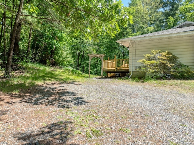123 Geer Rd, Griswold, CT 06351 - view of yard with a wooden deck and driveway