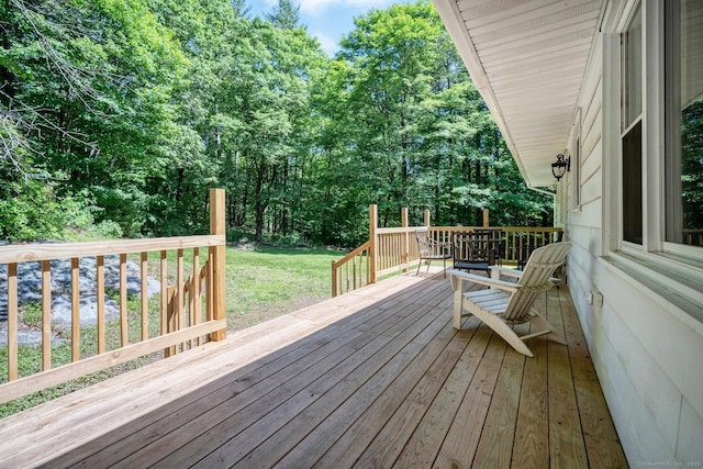 123 Geer Rd, Griswold, CT 06351 - deck featuring a lawn