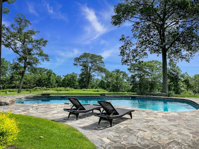162 Shortwoods Rd, New Fairfield, CT 06812 - outdoor pool with a patio and a lawn