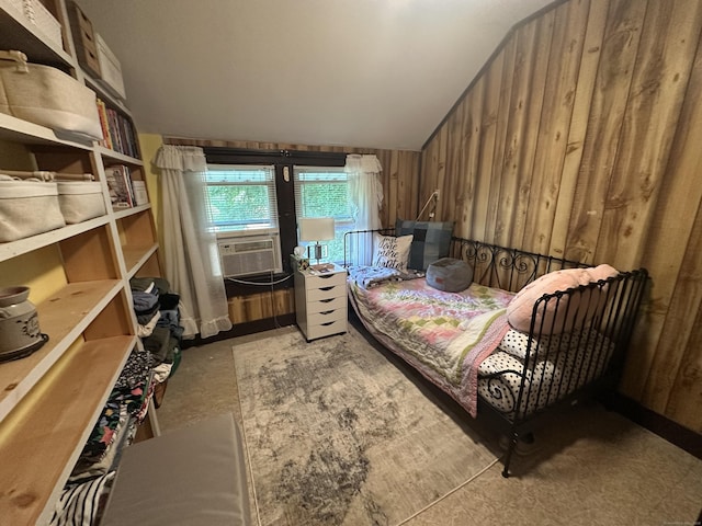 813 Russell St, New Haven, CT 06513 - bedroom featuring cooling unit and lofted ceiling