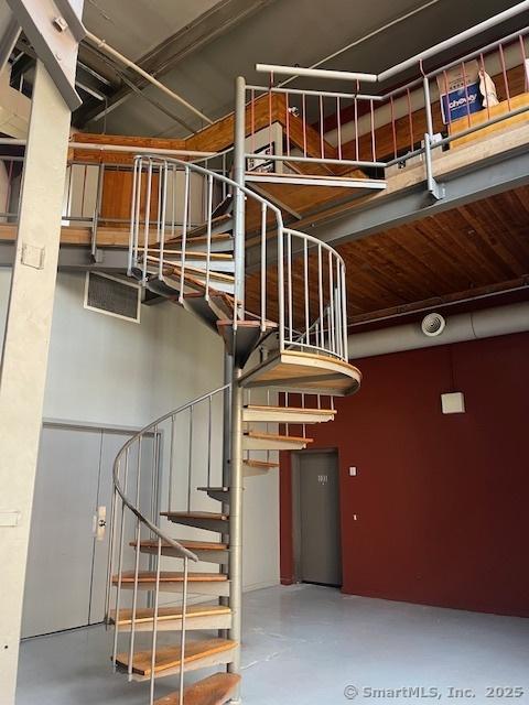 68 Thermos Ave Unit 206B, Norwich, CT 06360 - stairway with concrete flooring
