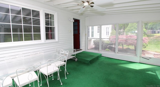 154 Sandy Ln, Meriden, CT 06450 - sunroom / solarium with healthy amount of natural light and beamed ceiling