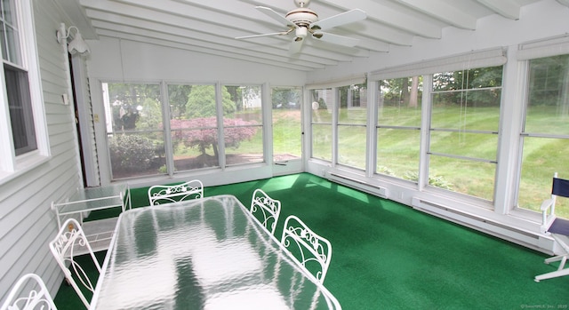 154 Sandy Ln, Meriden, CT 06450 - sunroom with a ceiling fan