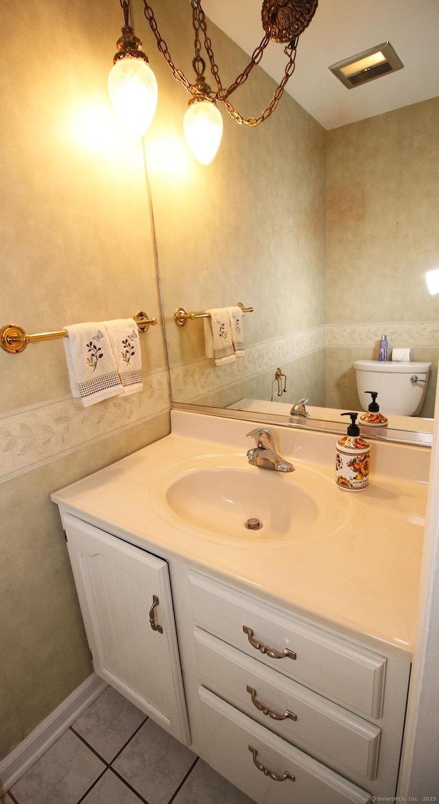 154 Sandy Ln, Meriden, CT 06450 - bathroom with vanity and tile patterned flooring