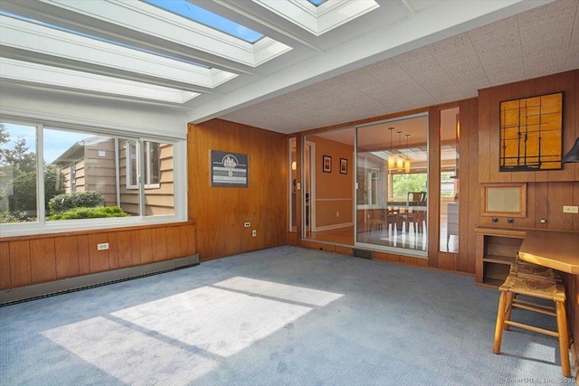 60 Ranch Rd, Milford, CT 06460 - unfurnished sunroom with a skylight and baseboard heating