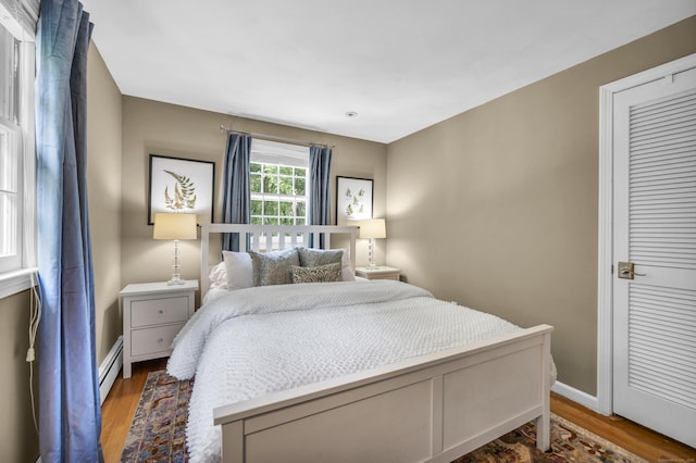 31 Country Way, Madison, CT 06443 - bedroom featuring wood finished floors and a baseboard heating unit
