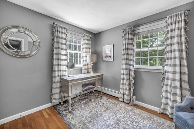 31 Country Way, Madison, CT 06443 - office space featuring a baseboard heating unit, plenty of natural light, and wood finished floors