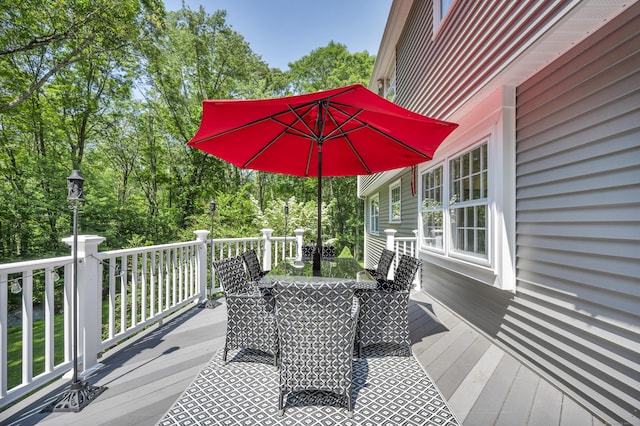 31 Country Way, Madison, CT 06443 - wooden terrace featuring view of scattered trees