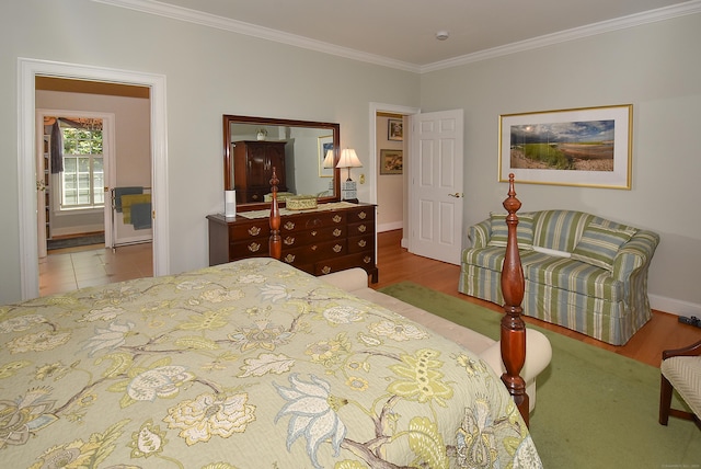 16 Brookfield Dr, Ellington, CT 06029 - bedroom featuring ornamental molding and wood finished floors