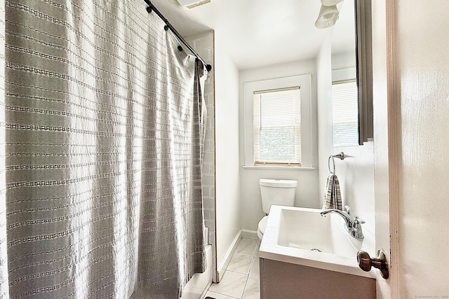 64 Mohawk Ave, Derby, CT 06418 - full bathroom featuring vanity, tile patterned flooring, and a shower with shower curtain