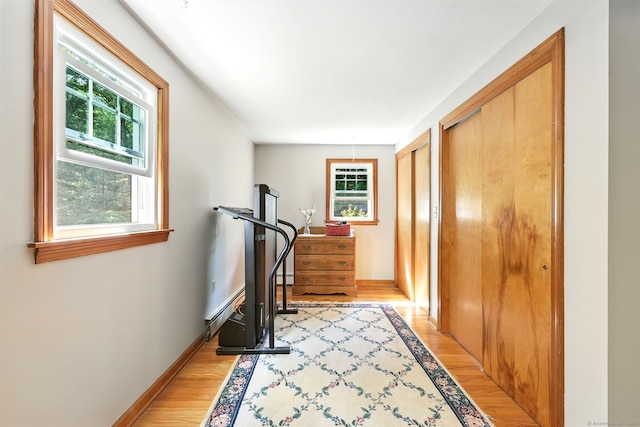 247 Mountain View Rd, Somers, CT 06071 - exercise room with plenty of natural light and light wood-style floors