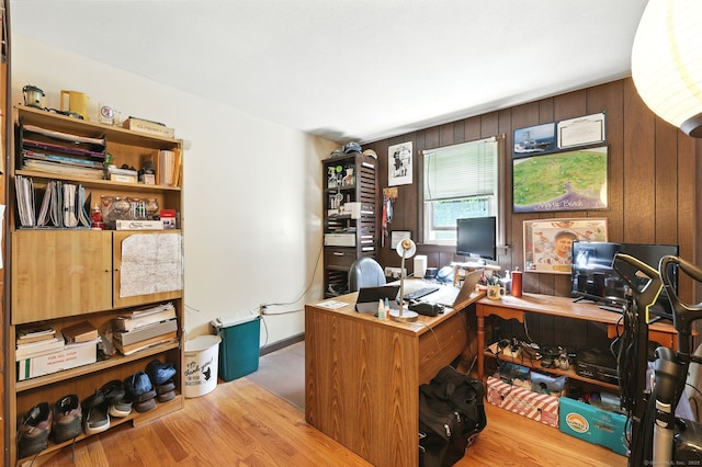 247 Mountain View Rd, Somers, CT 06071 - home office with wood finished floors and wood walls