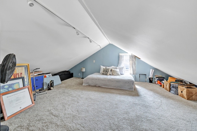 946 Wilcoxson Ave, Stratford, CT 06614 - carpeted bedroom featuring track lighting and vaulted ceiling
