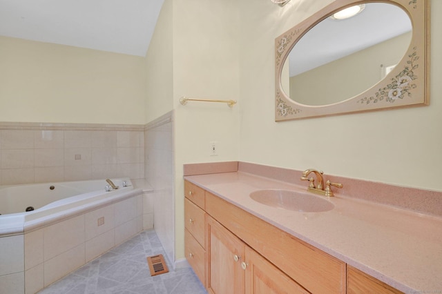 125 E Old Route 6, Hampton, CT 06247 - full bath with vanity, a whirlpool tub, and tile patterned floors