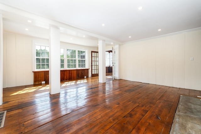 93 Northfield Rd, Litchfield, CT 06759 - unfurnished living room featuring hardwood / wood-style floors and recessed lighting