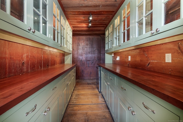 93 Northfield Rd, Litchfield, CT 06759 - bar with wood ceiling, beverage cooler, and wood finished floors
