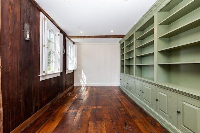 93 Northfield Rd, Litchfield, CT 06759 - interior space featuring dark wood-type flooring, ornamental molding, and recessed lighting