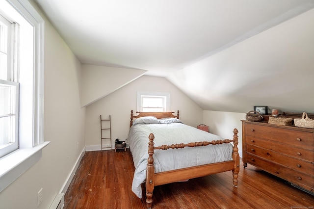 60 Pomperaug Rd, Woodbury, CT 06798 - bedroom with hardwood / wood-style flooring and vaulted ceiling