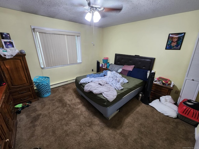 560 Yale Ave Unit 8, Meriden, CT 06450 - carpeted bedroom with a textured ceiling and a ceiling fan