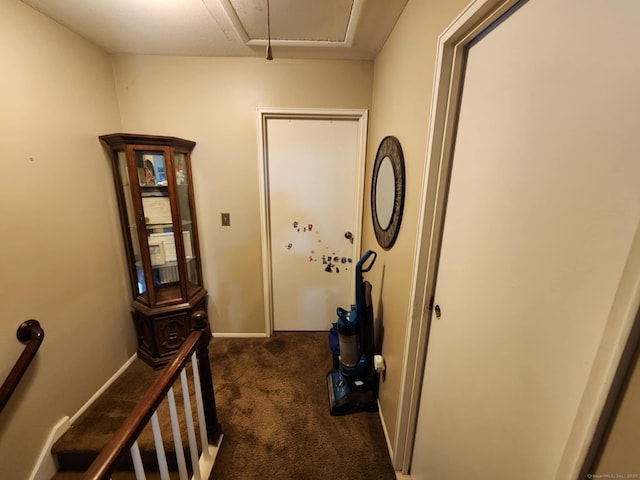 560 Yale Ave Unit 8, Meriden, CT 06450 - corridor featuring carpet flooring and attic access