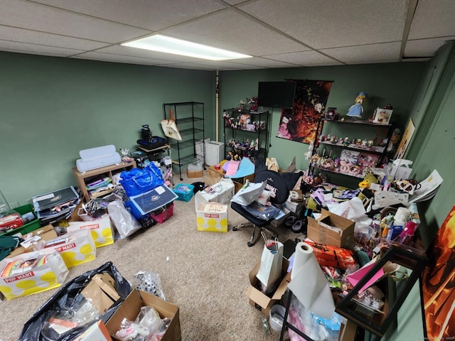 560 Yale Ave Unit 8, Meriden, CT 06450 - finished below grade area featuring a paneled ceiling and carpet flooring