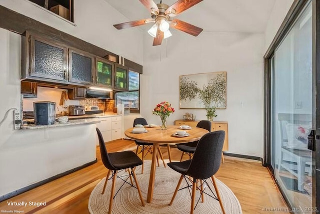 113E Country Squire Dr Unit 113E, Cromwell, CT 06416 - dining area featuring light wood finished floors and a ceiling fan