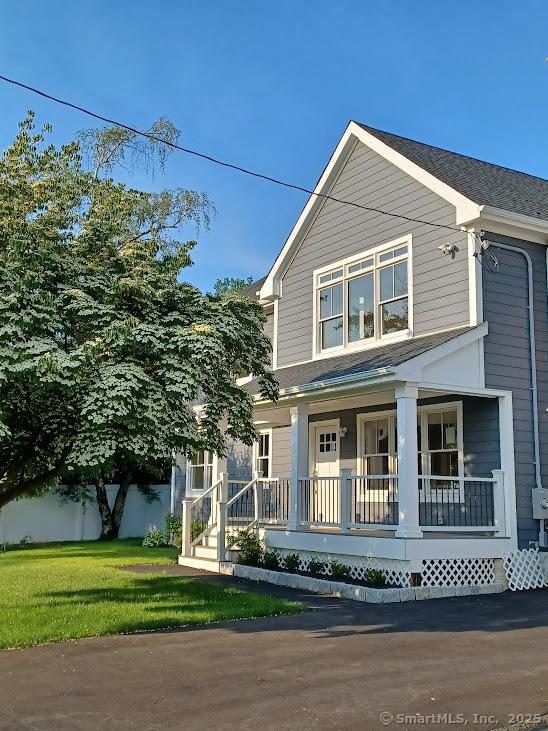 105 Houston Ter, Stamford, CT 06902 - view of front of house featuring covered porch