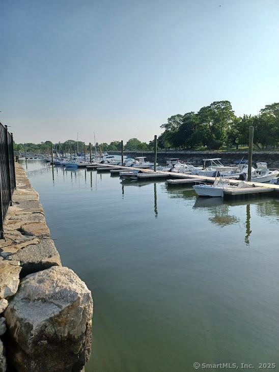 105 Houston Ter, Stamford, CT 06902 - water view featuring a floating dock