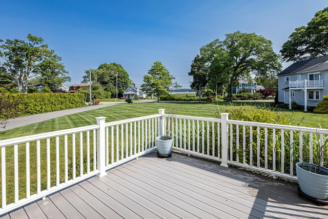 509 Main St Unit 6, Old Saybrook, CT 06475 - wooden deck with a lawn