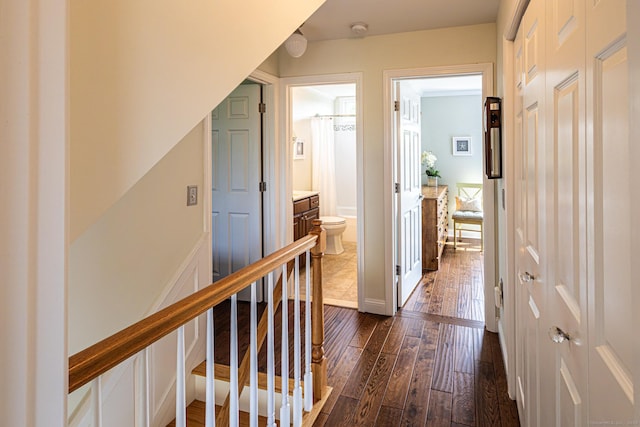 509 Main St Unit 6, Old Saybrook, CT 06475 - hall with dark wood-style flooring