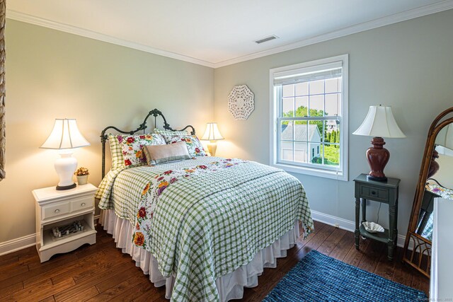 509 Main St Unit 6, Old Saybrook, CT 06475 - bedroom with hardwood / wood-style floors and crown molding