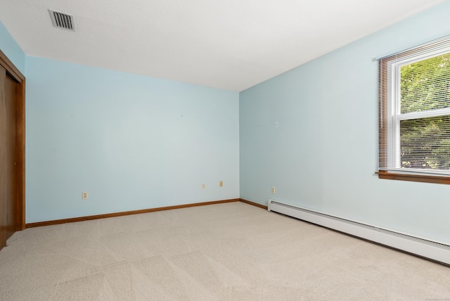 84 Bourbon St, South Windsor, CT 06074 - unfurnished bedroom featuring baseboard heating, light carpet, and a closet