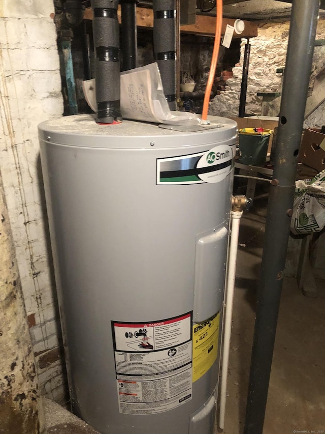 38 Upland Rd, Winchester, CT 06098 - utility room featuring electric water heater
