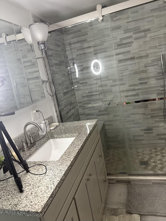 62 Haddad Rd, Waterbury, CT 06708 - full bathroom with vanity and a stall shower