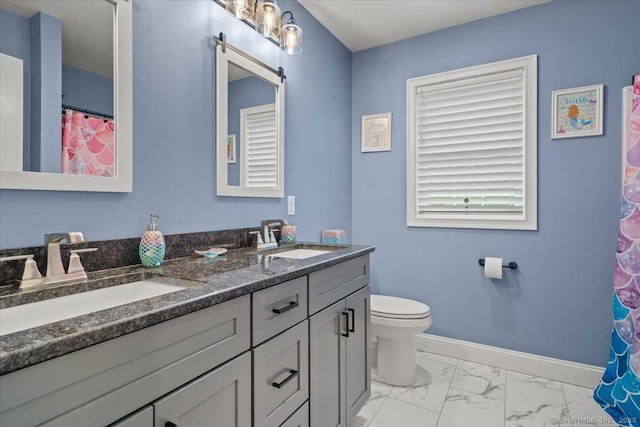 379 Tripp Hollow Rd, Brooklyn, CT 06234 - full bath with marble finish floors and double vanity