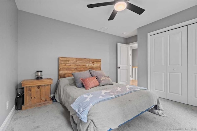 379 Tripp Hollow Rd, Brooklyn, CT 06234 - bedroom featuring carpet floors, a closet, and a ceiling fan