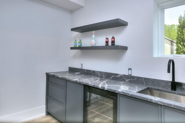 2 Webb Rd, Westport, CT 06880 - indoor bar with beverage cooler and light wood-style flooring