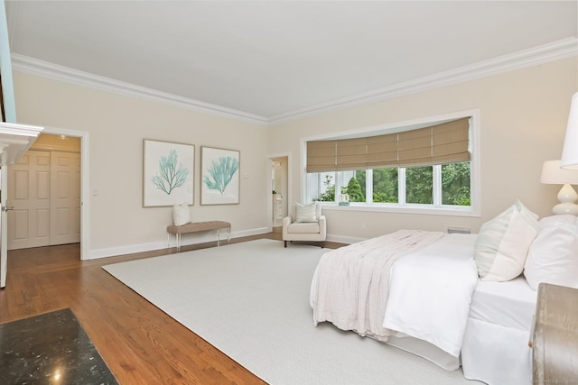 2787 Redding Rd, Fairfield, CT 06824 - bedroom featuring crown molding and wood finished floors