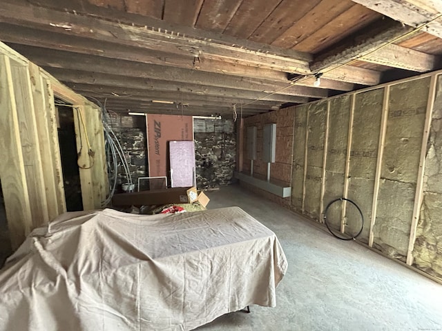 126 Broadway, Norwich, CT 06360 - unfinished below grade area featuring electric panel