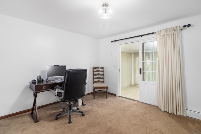 29 Birchwood Dr, Killingly, CT 06241 - home office with carpet and a baseboard radiator