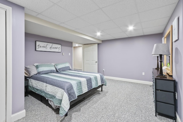 10 Amato Dr, Wethersfield, CT 06109 - carpeted bedroom featuring a drop ceiling and recessed lighting