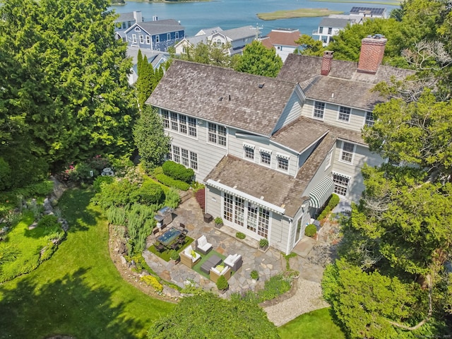 216 Hillspoint Rd, Westport, CT 06880 - view from above of property with a nearby body of water