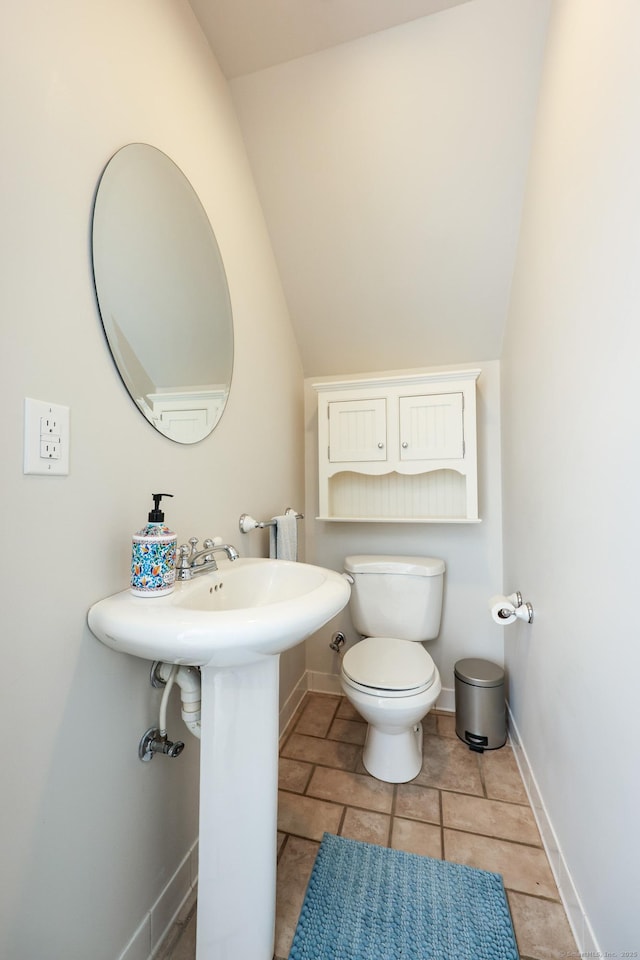 15 Harris Rd, Salem, CT 06420 - bathroom with toilet and vaulted ceiling