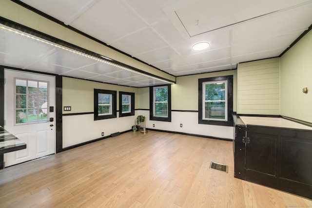 486 Barlow St, Bristol, CT 06010 - interior space featuring light wood finished floors and attic access