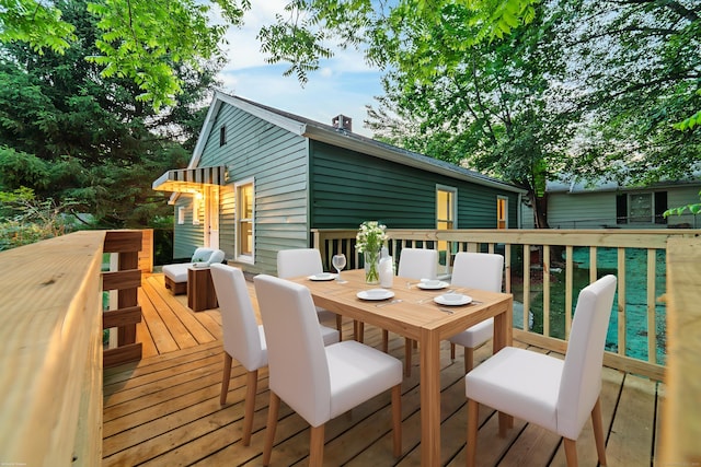 486 Barlow St, Bristol, CT 06010 - wooden terrace with outdoor dining space