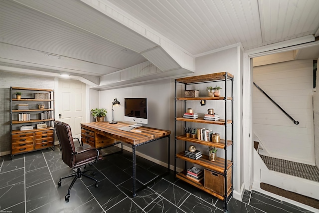 486 Barlow St, Bristol, CT 06010 - office space with dark marble finish floors