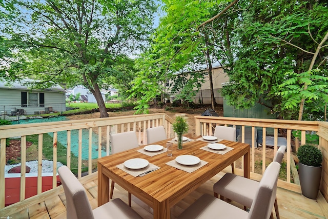 486 Barlow St, Bristol, CT 06010 - wooden deck with outdoor dining area